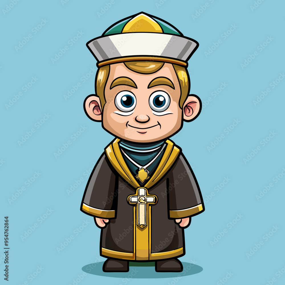vector illustration of priest vector illustration of priest