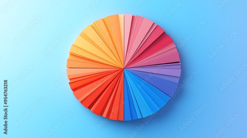 Obraz premium Vibrant Color Wheel Showcasing the Contrast Between Warm and Cool Hues