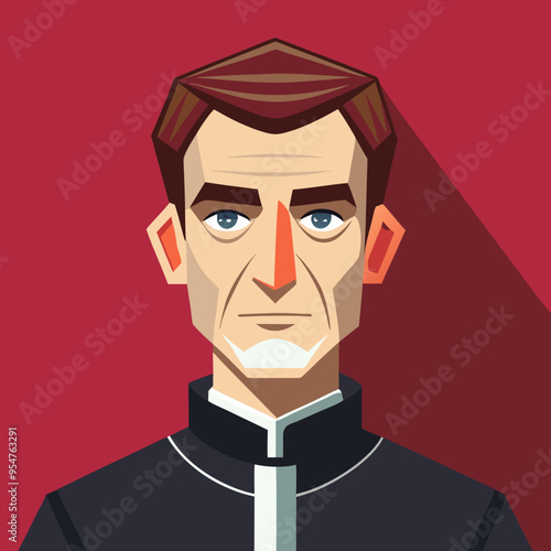 vector illustration of priest