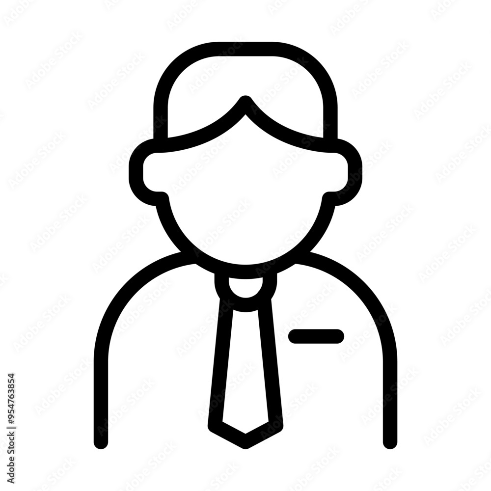 Officer icon in thin line style vector illustration graphic design Officer icon in thin line style vector illustration graphic design