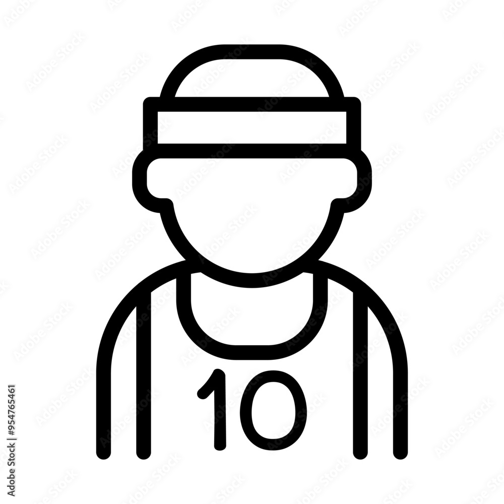 Athlete, sportsman icon in thin line style vector illustration graphic design Athlete, sportsman icon in thin line style vector illustration graphic design