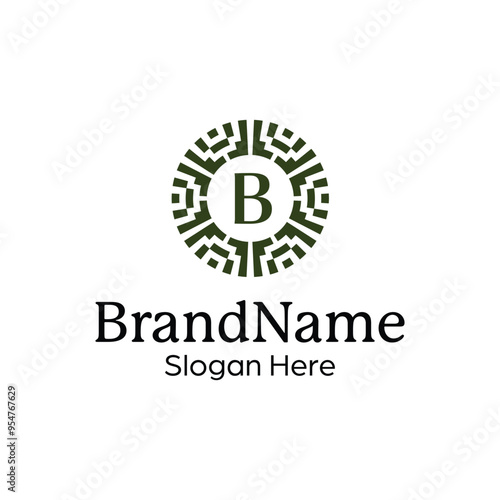 Elegant ornamental emblem premium crest template logo