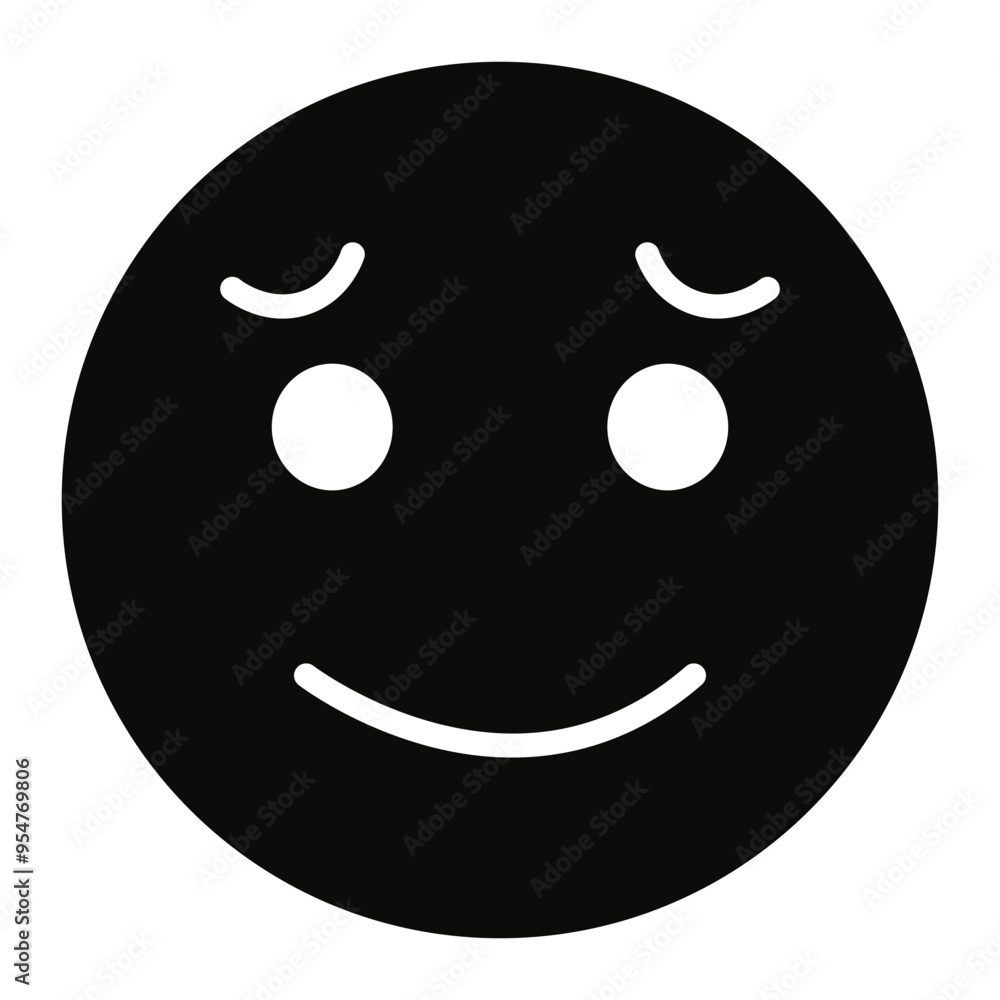 Emoticon Silhouette Isolated on White Background. Vector Illustration Emoticon Silhouette Isolated on White Background. Vector Illustration