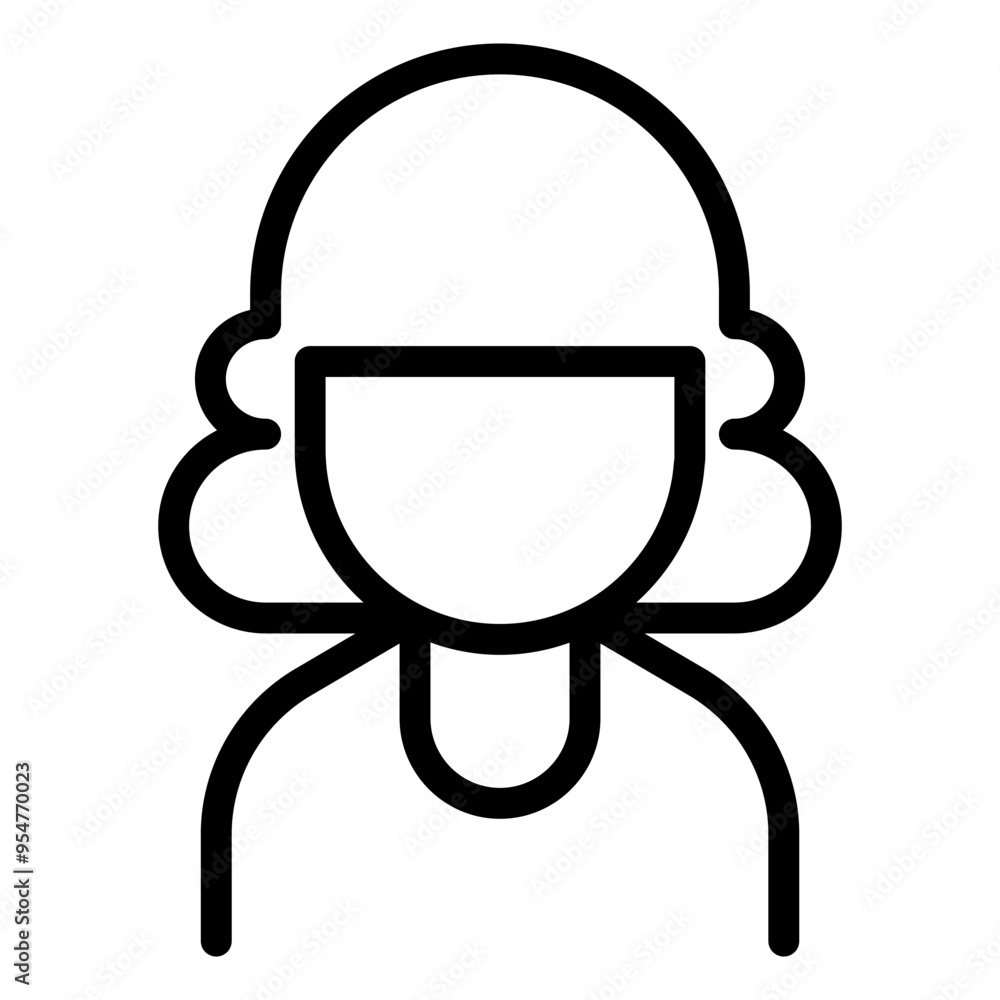 Woman icon in thin line style vector illustration graphic design Woman icon in thin line style vector illustration graphic design