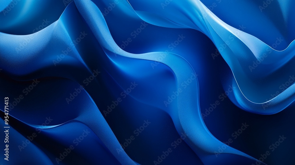 Obraz premium Design a deep sapphire blue background with a smooth gradient that transitions to a slightly lighter shade