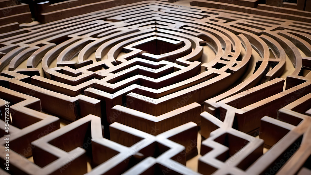 Labyrinth of Law: Intricate Maze with Law Books Symbolizing Legal Complexity for World Law Day. Labyrinth of Law: Intricate Maze with Law Books Symbolizing Legal Complexity for World Law Day.