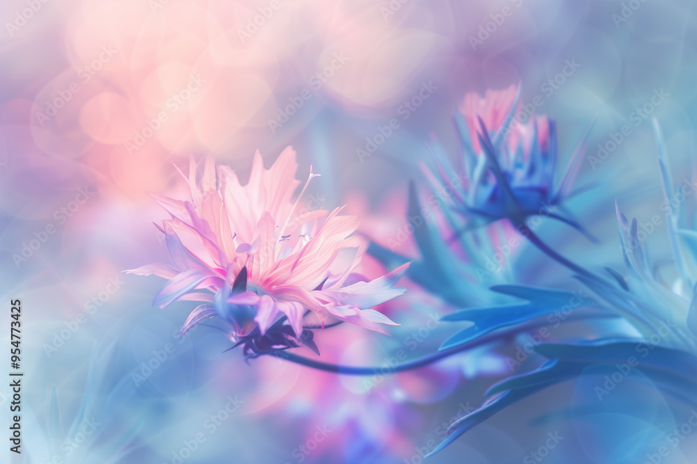 Obraz premium Image of beautiful flower on blurred background closeup