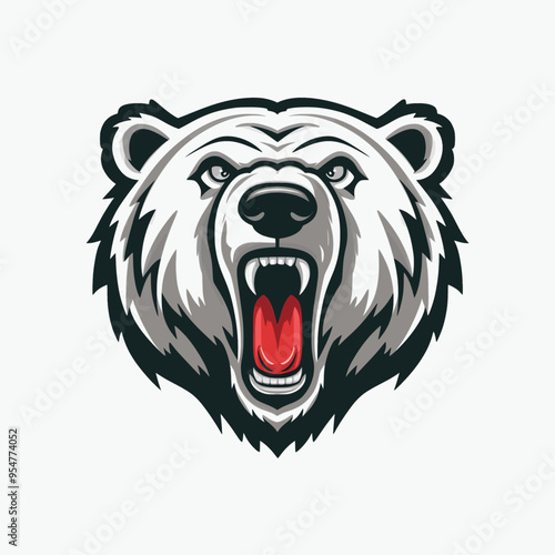 Wallpaper Mural polar bear design illustration logo Torontodigital.ca