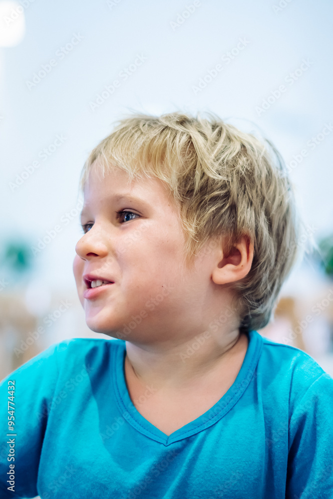 Portrait boy. Happy childhood, sincere emotions, joy of life, family education Portrait boy. Happy childhood, sincere emotions, joy of life, family education