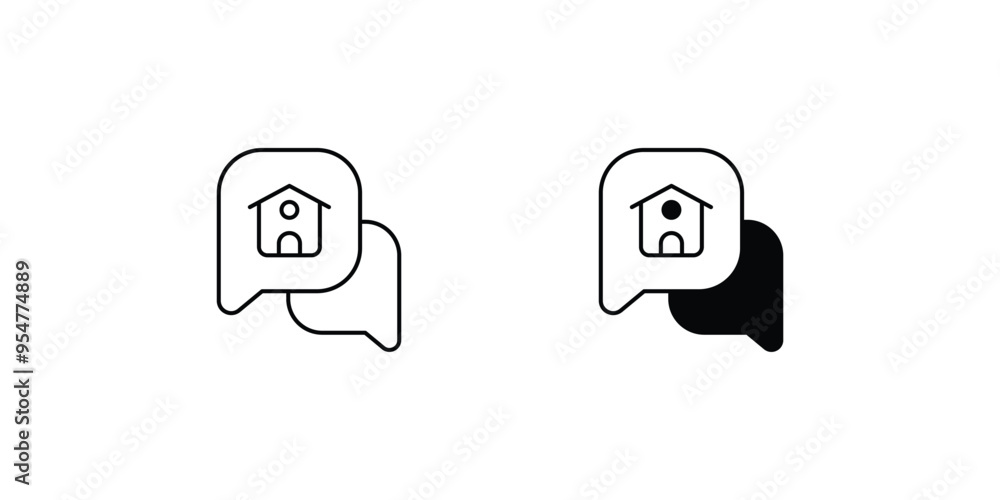 chat set icon with white background vector stock illustration chat set icon with white background vector stock illustration