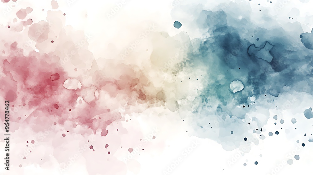 Serene Watercolor Abstraction: Soft Blending in Calming Tones Serene Watercolor Abstraction: Soft Blending in Calming Tones