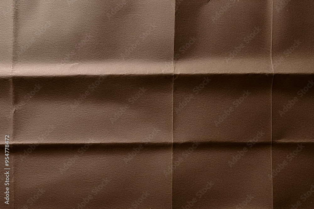 Obraz premium Brown Folded Paper Texture, Brown Paper with Deep Folds, Textured Brown Folded Surface, Dark Folded Paper Texture for Background