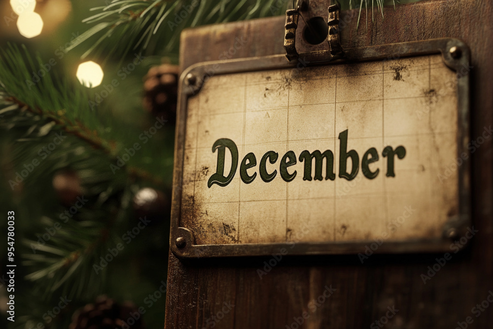 Fototapeta premium December calendar.