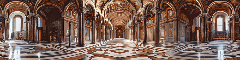 Fototapeta premium Elegant Palazzo Pubblico: A Geometric View