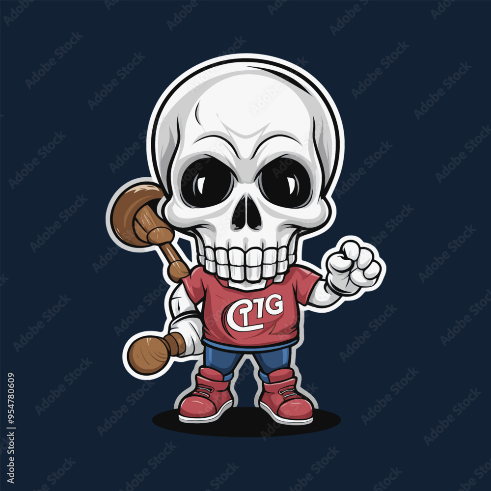 skull cartoon design illustration character skull cartoon design illustration character
