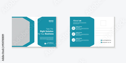 Corporate business postcard template