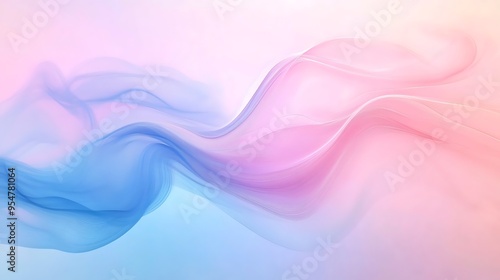 Wallpaper Mural Serene Pastel Dreamscape - Abstract Gradient Background in Soothing Pinks and Blues for Relaxation and Meditation Torontodigital.ca