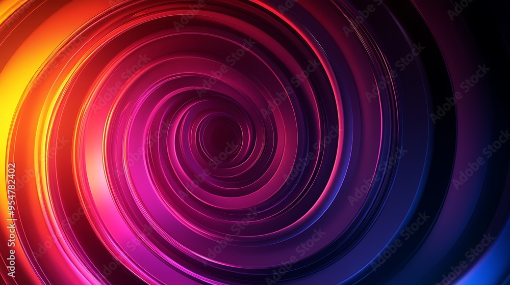 Vibrant Circular Motion - Abstract Background with Layered Patterns in Bright Colors Vibrant Circular Motion - Abstract Background with Layered Patterns in Bright Colors
