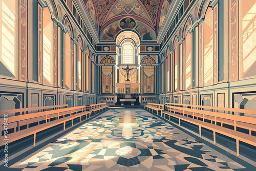 The Splendor of Scrovegni Chapel: A Geometric Perspective photo