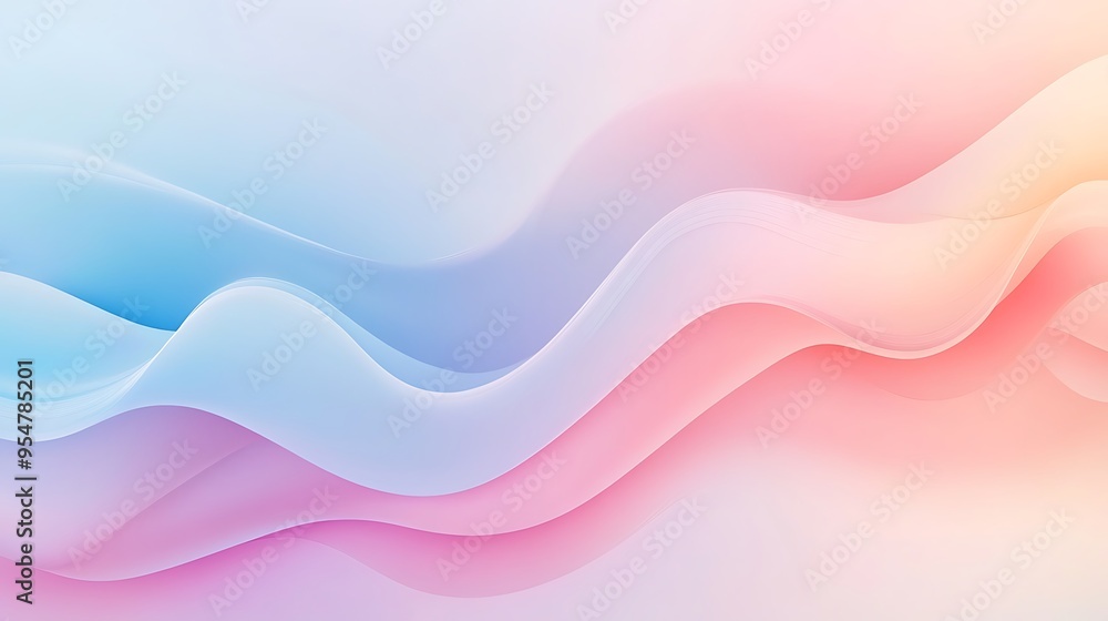 Serene Tranquility: Abstract Pastel Gradient Waves for Relaxation and Calmness Serene Tranquility: Abstract Pastel Gradient Waves for Relaxation and Calmness