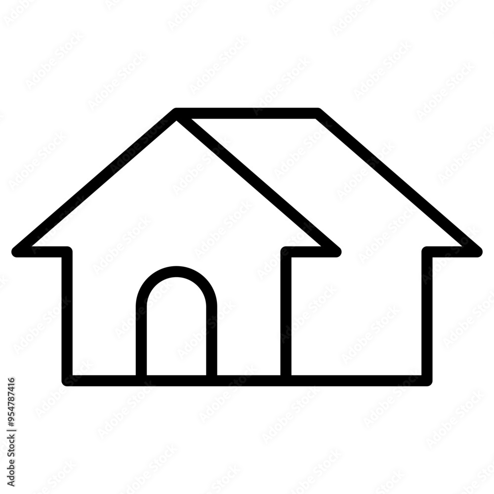 House icon in thin line style vector illustration graphic design House icon in thin line style vector illustration graphic design