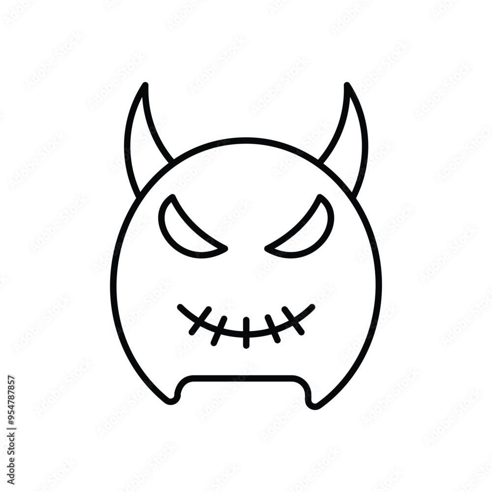Spooky Mask icon vector stock illustration Spooky Mask icon vector stock illustration