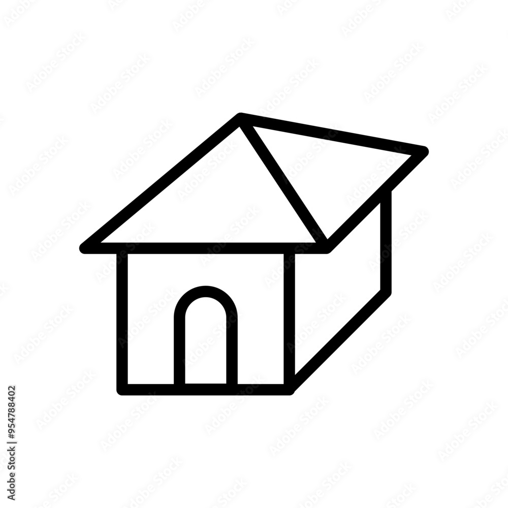 House icon in thin line style vector illustration graphic design House icon in thin line style vector illustration graphic design