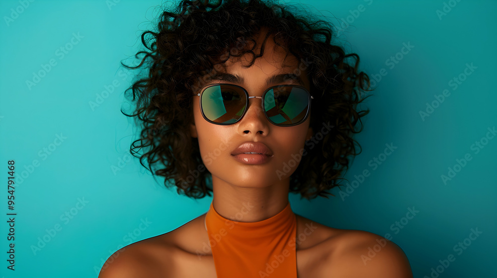 Woman Wearing Brown Top And Sunglasses Woman Wearing Brown Top And Sunglasses