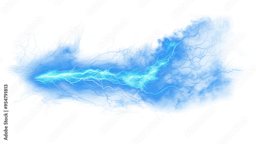 Fototapeta premium PNG Blue lightning bolt thunderstorm astronomy outdoors.