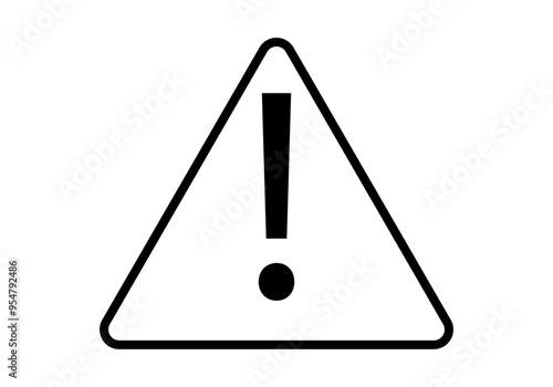 Icono negro de señal de advertencia