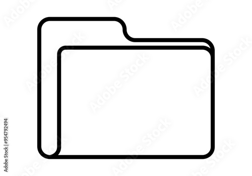 Icono negro de carpeta de un sistema operativo
