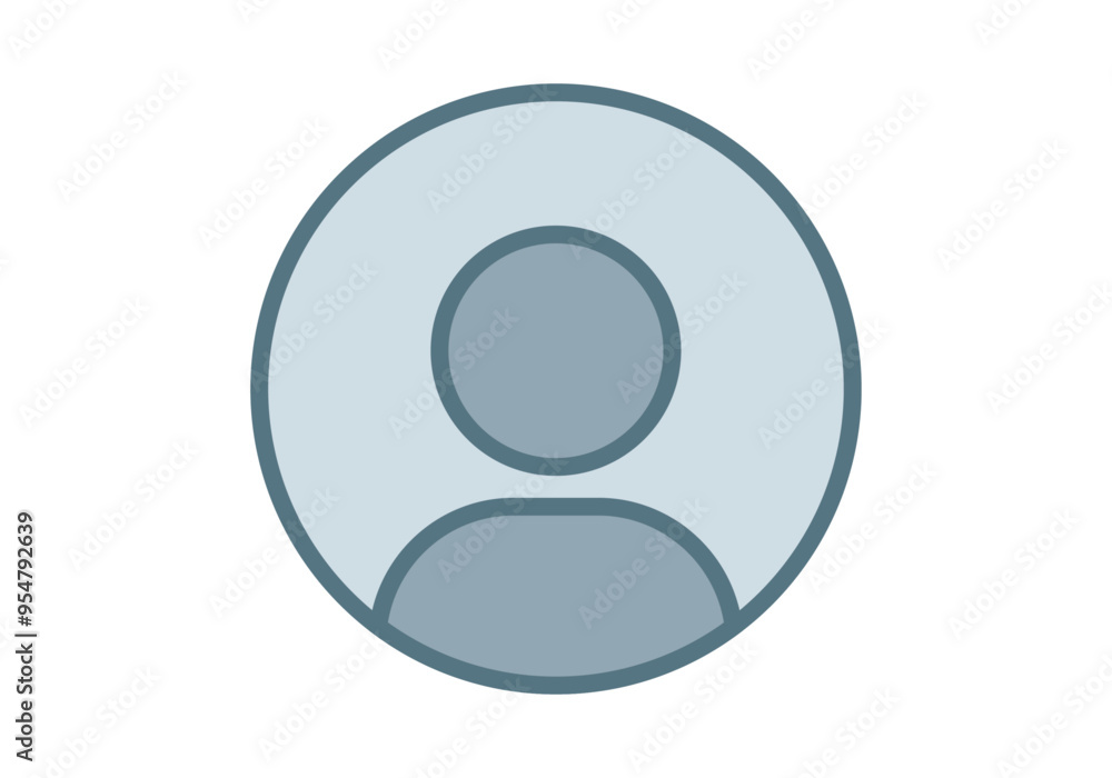Perfil de usuario o avatar de color azul Perfil de usuario o avatar de color azul