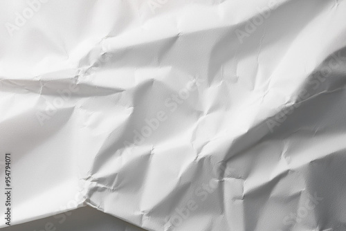 Wrinkled Dark Paper Background, White Crumpled Paper Surface, White Crumpled Paper Texture for Background, Crumpled White Paper Texture