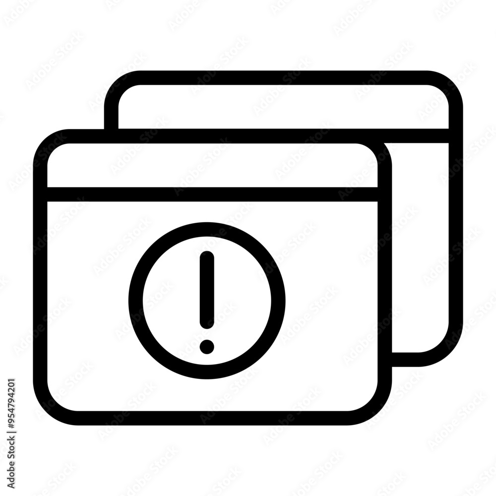Application error icon in thin line style vector illustration graphic design Application error icon in thin line style vector illustration graphic design