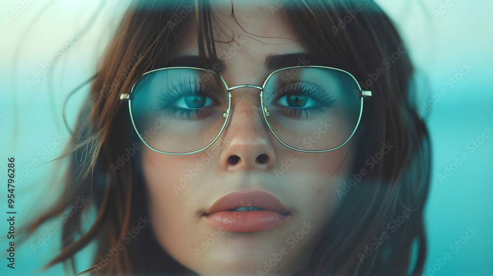 Woman Wearing Glasses Standing Next Body