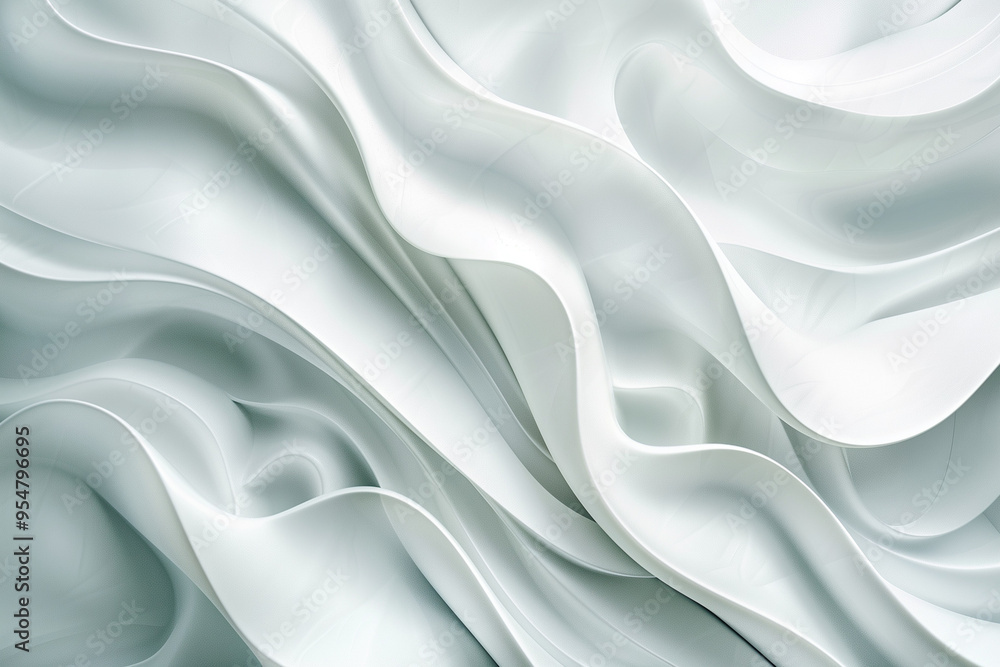 Obraz premium white volume, abstract background of waves. High quality illustration