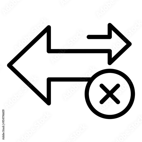 Transfer error icon in thin line style vector illustration graphic design