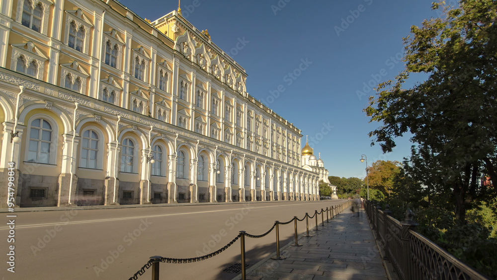 Fototapeta premium Moscow, Grand Kremlin Palace timelapse hyperlapse