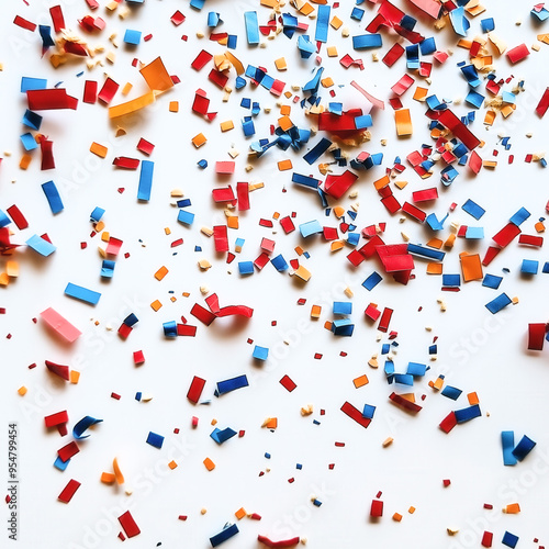 Confetti On White Background