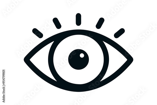 vector set of icons with eye image 