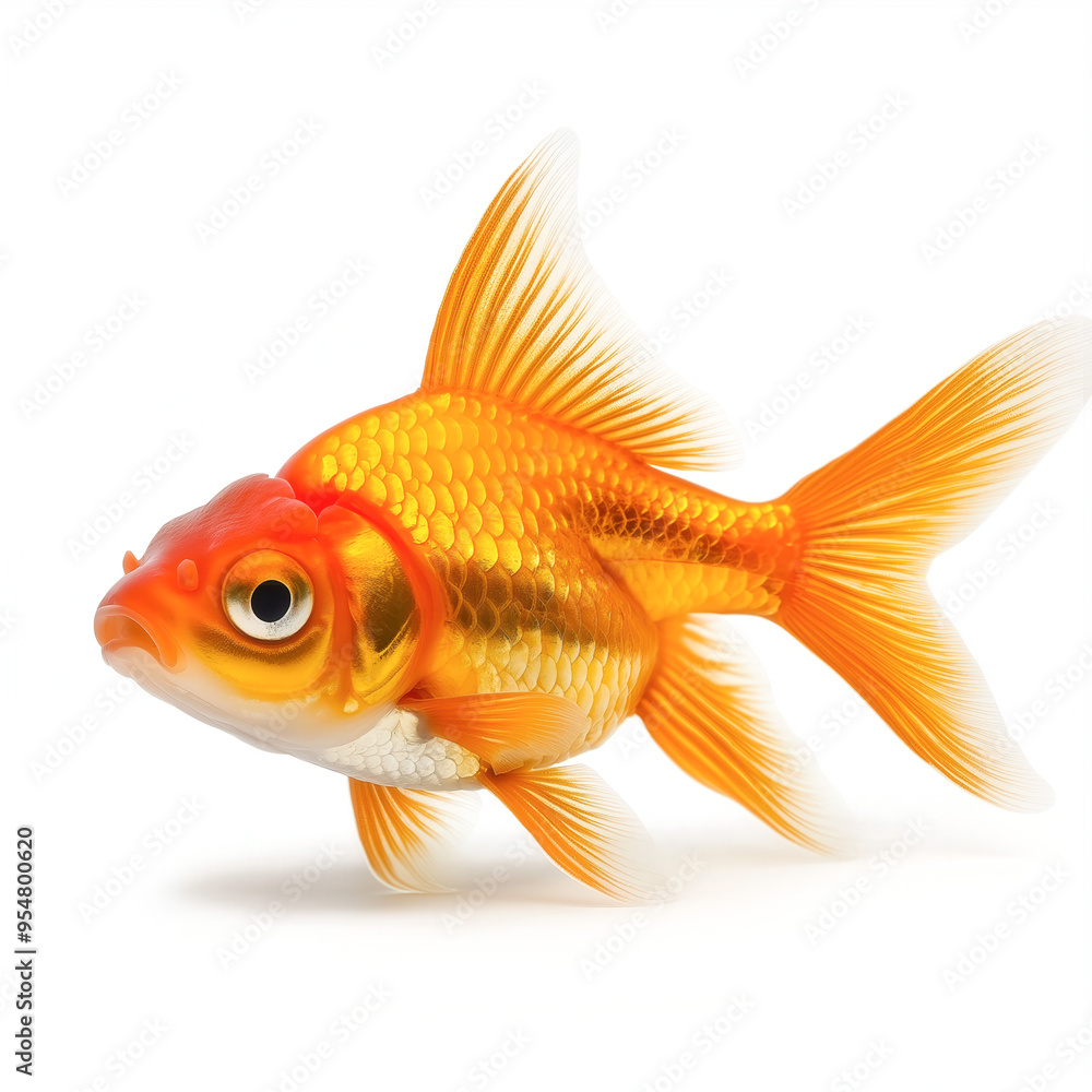 Goldfish On White Background Goldfish On White Background