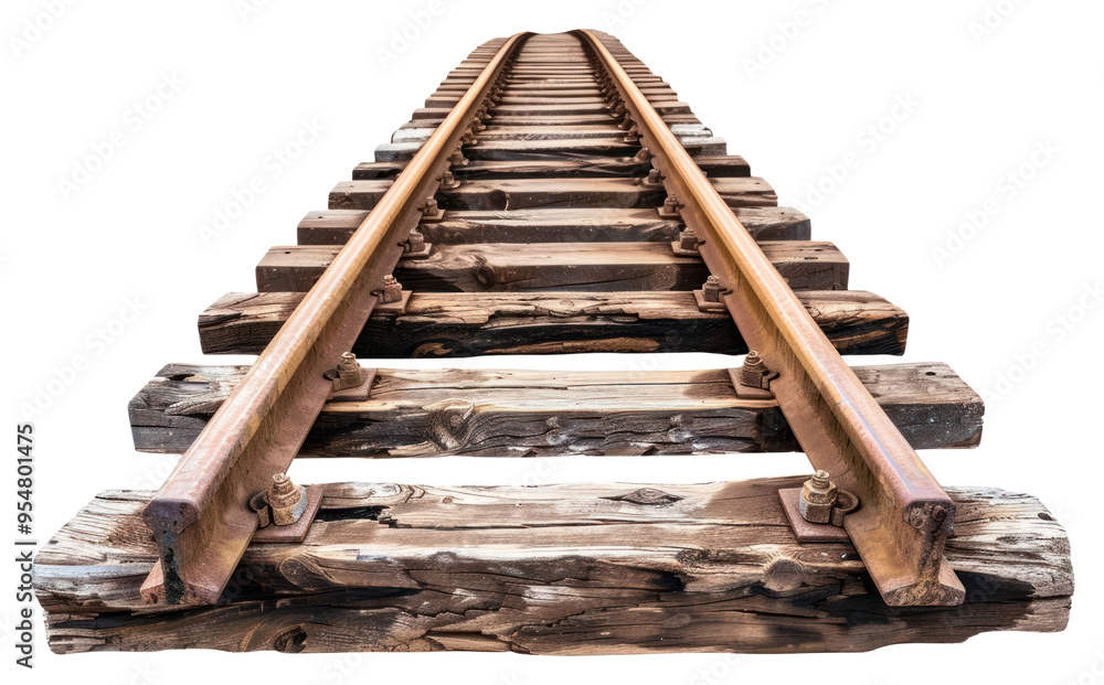 PNG Rustic wooden railway track perspective PNG Rustic wooden railway track perspective