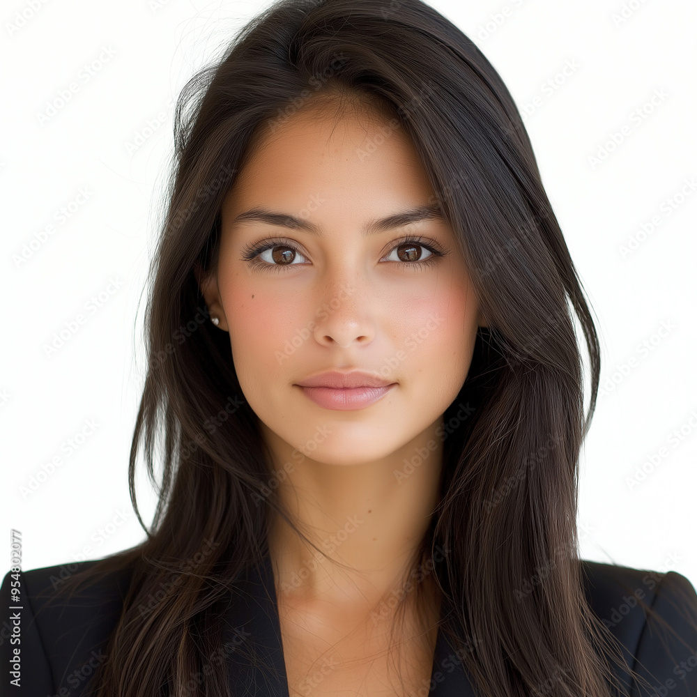 Latin Business Woman On White Background Latin Business Woman On White Background