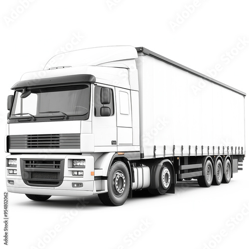 Lorry On White Background