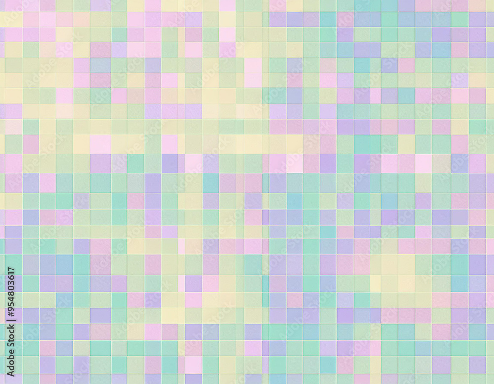 Abstract Mosaic Tiles in Muted Pastel Tones Geometric Texture Background with Vintage Pattern Abstract Mosaic Tiles in Muted Pastel Tones Geometric Texture Background with Vintage Pattern