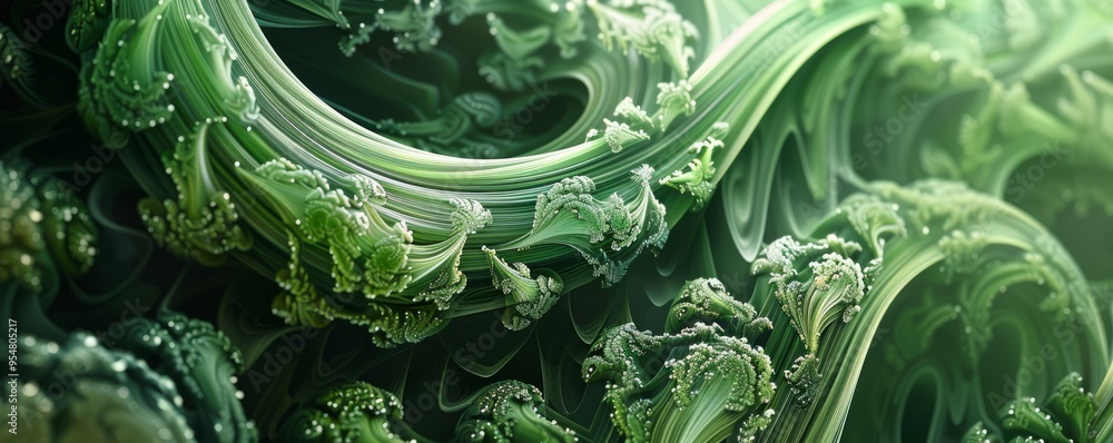 Obraz premium Botanical details and sinuous curves, 4K hyperrealistic photo