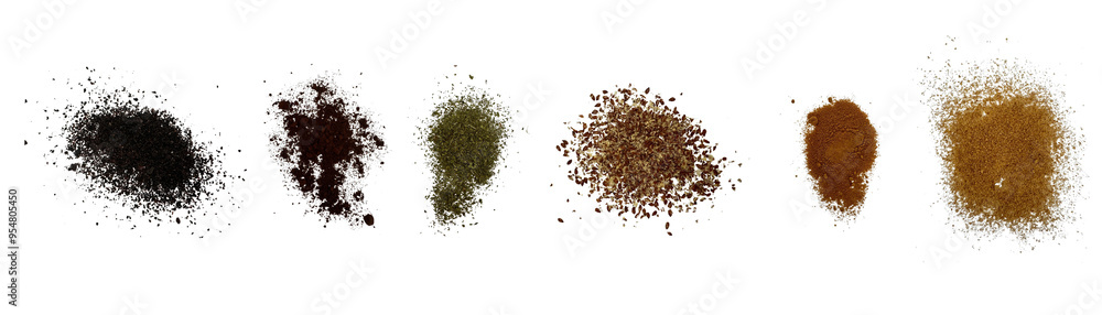 combinations of different spices together, close-up macro shots combinations of different spices together, close-up macro shots