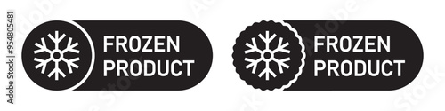 Frozen label icon. Frozen product icon, vector illustration