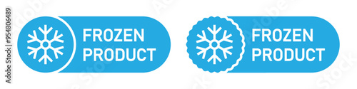 Frozen label icon. Frozen product icon, vector illustration