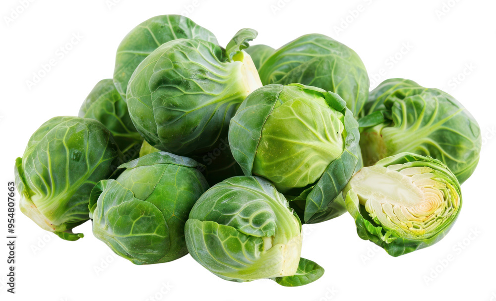 Fototapeta premium PNG Brussels sprouts vegetable produce plant.